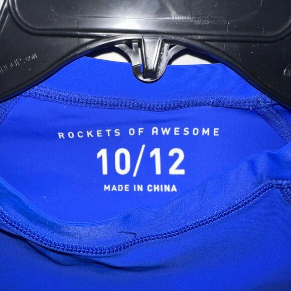 NWOT Rockets of Awesome Rash Guard with Lightning print, size L (10/12) - Picture 3 of 3